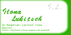 ilona lukitsch business card